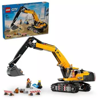 LEGO City Желтый экскаватор Машина Игрушка Подарок на день рождения Блок Рождество Мальчики Девочки Дети 8 лет 9 лет 10 лет Ученик начальной школы