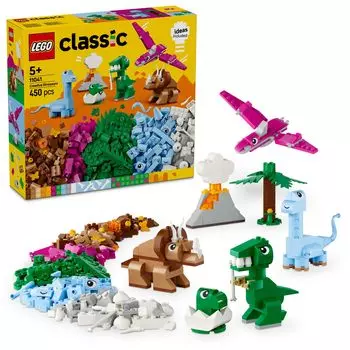 LEGO Classic Make a Dragon Toy Подарок на день рождения Блок Образовательный Мальчики Девочки Дети 5 лет 6 лет 7 лет Динозавр 11041 Давайте