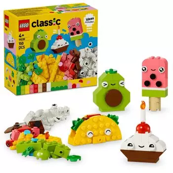 LEGO Classic Make Food Toys Подарочные блоки на день рождения Образовательные блоки для мальчиков и девочек Дети 4 года 5 лет 6 лет Дом для ролевых игр 11039 Давайте
