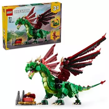 LEGO Creator Medieval Dragon Toy Birthday Present Block Boys Girls Children 9 Years Old 10 Years Old 11 Years Old Elementary School Student Animal