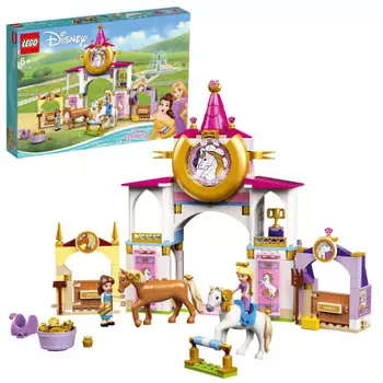 LEGO Disney Princess Belle and Rapunzel s Kingdom Stables 43195 Игрушечный блок Подарок Принцесса Принцесса Животное Животное Девочки Возраст от 5+