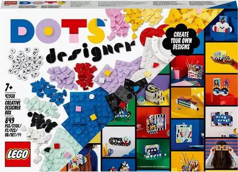 LEGO Dots Creative Design Box 41938 Игрушечный блок Подарочные украшения для творчества Мальчики Девочки Возраст 7+