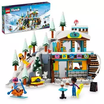 LEGO Друзья Праздничное горнолыжное кафе 41756 Конструктор Игрушечный набор Творческое развлечение для всех возрастов Включает 3 мини-куколки и множество аксессуаров Подарок для детей, которые любят