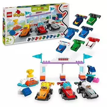 Lego duplo Duplo город F1(р) гоночный автомобиль и гонщик игрушки игрушка подарок на день рождения блок обучающий мальчик девочка ребенок 1 с половиной года 2 года 4 года