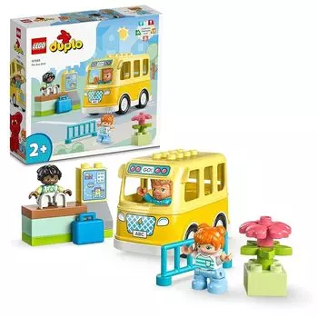 Lego duplo Duplo город школьный автобус игрушки игрушка подарок на день рождения блок Образовательный образование Рождество мальчик девочка ребенок 1 и полтора года 2 года 4