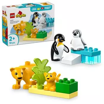 LEGO Duplo Duplo Town Animal Пингвин и лев Игрушка Подарок на день рождения Блок Развивающий Мальчики Девочки Дети 1 и 1,5 года 2 года 4 года