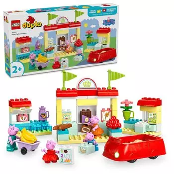 LEGO Duplo Peppa Pig Супермаркет Угощения Игрушки Подарок День рождения Блоки Образовательные Рождество Мальчики Девочки Дети 1 и 1,5 года 2 года 4