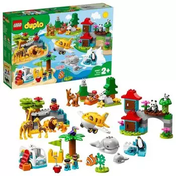 LEGO Duplo Животные мира Исследование окружающего мира 10907 Развивающая игрушка Блок Игрушка Девочки Мальчики