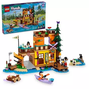 Lego Friends Adventure Camp Водные виды спорта на открытом воздухе Игрушечный конструктор Подарок для девочек и мальчиков в возрасте Игрушка для кемпинга включает в себя 3 мини-кукольных персонажа и