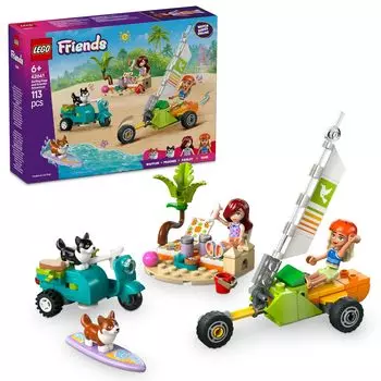 LEGO Friends Пляжные приключения с собаками Игрушки Подарок на день рождения Блоки Развивающие Девочки Мальчики Дети 6 лет 7 лет 8 лет 9 лет