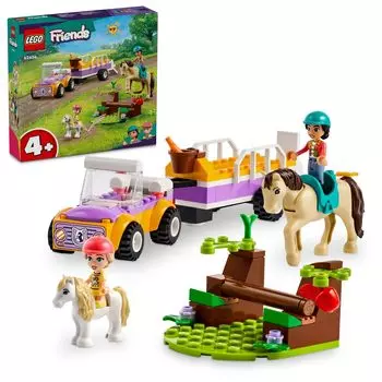 LEGO Friends Pony and Horse Trailer Toy Present Block Boys Girls Children 4 Years Old 5 Years Old 6 Years Old Animal Car Mini Car 42634