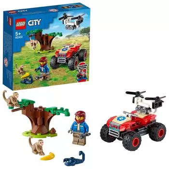 LEGO Городской спасательный багги для животных 60300 Игрушечные животные Мальчики Девочки Возраст 5+