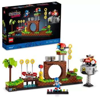 LEGO Идея Соник Еж (TM) Green Hill Zone 21331 Игрушка Блок Настоящее Видео Игра Мальчики Девочки Взрослые