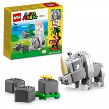 LEGO Игрушечный блок Super Mario Rhino Lambi 71420 Настоящее приключение для мальчиков и девочек 7 лет Беги! ~
