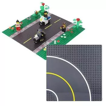 Lego изогнутая дорога Lego доска большая игровая доска сборочная доска Duplo доска Lego Duplo блочная доска нижняя пластина улица пол дорога T139