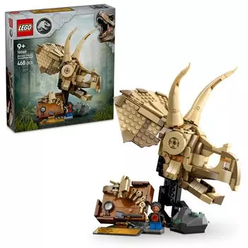 LEGO Jurassic World Динозавр Трицератопс Череп Игрушка Подарок на день рождения Блок Мальчики Девочки Дети 9 лет 10 лет 11 лет Начальная школа