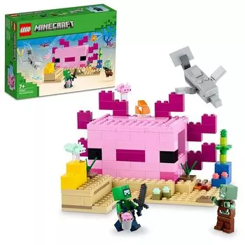 Lego minecraft axolotl house toys игрушка подарок на день рождения блок Рождество мальчик девочка ребенок 7 лет 8 лет 9 лет Ученик начальной школы