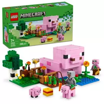 LEGO Minecraft Baby Pig House Toy Подарок на день рождения Блок Девочки Мальчики Дети 7 лет 8 лет 9 лет Начальная школа Игра 21268
