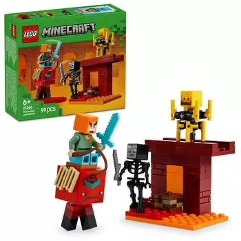 LEGO Minecraft Nether Lava Battle Toy Подарок на день рождения Блок Развивающая игра для мальчиков и девочек 6 лет 7 лет 8 лет 21266