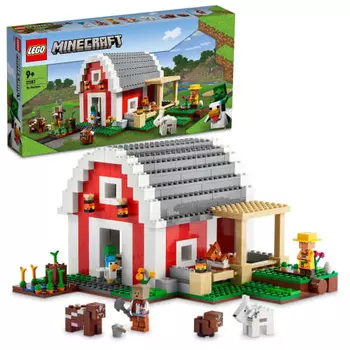 LEGO Minecraft Red Stable 21187 Игрушечный блок Подарок Видеоигра Дом Дом Мальчики Девочки Возраст 9+