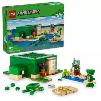 LEGO Minecraft Turtle Beach House Toy Подарок на день рождения Блок Рождество Девочки Мальчики Дети 8 лет 9 лет 10 лет Начальная школа Шахта