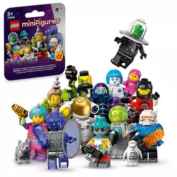 LEGO Mini Figures Space Series 26 Collectable Toy for Boys and Girls Age Includes Astronaut and Robot Party Bag Filler Gift Idea of 12 71046 5+ (1