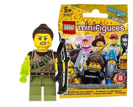 LEGO Minifigure Series 12 Dinosaur Hunter Нераспечатанная Minifigure Series 12 Dino (LEGO Трекер) 71007-10