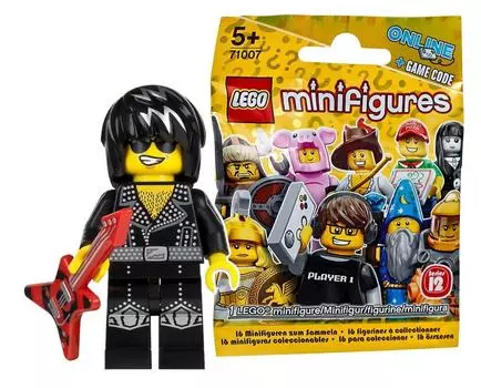 LEGO Minifigure Series 12 Rock Star нераспечатанный товар Minifigure Series 12 Rock (Звезда ЛЕГО) 71007-12