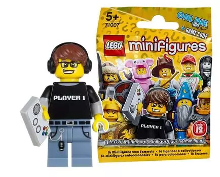 LEGO Minifigure Series 12 Видеоигра Парень Неоткрытая Minifigure Series 12 Видеоигра (LEGO-парень) 71007-4