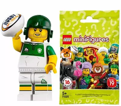 Минифигурка LEGO серии 19 Регбист [71025-13]
