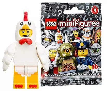 LEGO Minifigure Series 9 Man in Chicken Costume Нераспечатанная Minifigure Series 9 Chicke Suite (LEGO-парень) 71000-7