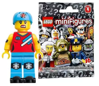 LEGO Minifigure Series 9 Roller Derby Girl нераспечатанный товар Minifigure Series9 Roller Derby (Девушка из ЛЕГО) 71000-8