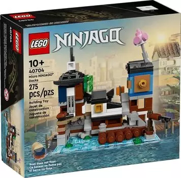 LEGO NINJAGO 40704 Здание микродока Миниатюрная версия городского дока NINJAGO с чайной аркадой и квартирой Набор рынок, комната, (275 штуки)