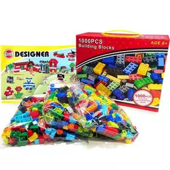 LEGO-совместимый строительный блок, 1000 деталей, разные цвета
