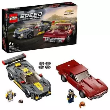 LEGO Speed Champion Chevrolet Corvette C8.R Race Car & 1968 Chevrolet Corvette 76903