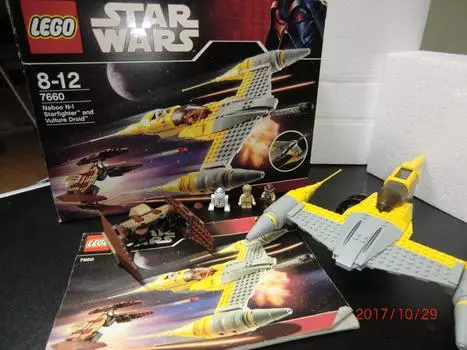 LEGO Star Wars Naboo Starfighter и дроид-стервятник 7660 N-1