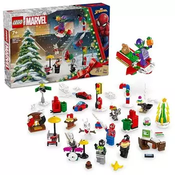 Лего супер герои ЛЕГО(р) Marvel Spiderman адвент календарь 2024 игрушки игрушка подарок на день рождения блок Рождество мальчик девочка ребенок 7 лет 8 лет 9