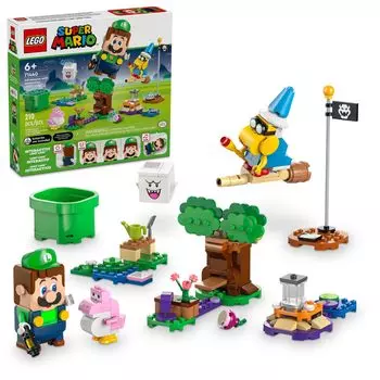 LEGO Super Mario Adventures с интерактивной игрушкой Луиджи Nintendo Boys Girls Gift для геймеров в возрасте 6 лет и детей Garden Pink Baby Yoshi Figure Super Mario