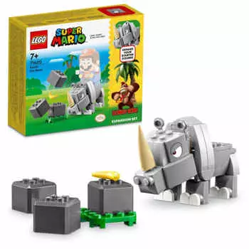 LEGO Super Mario Беги! Rhino Lambi 71420 Игрушечный блок Настоящее приключение для мальчиков и девочек 7 лет ~