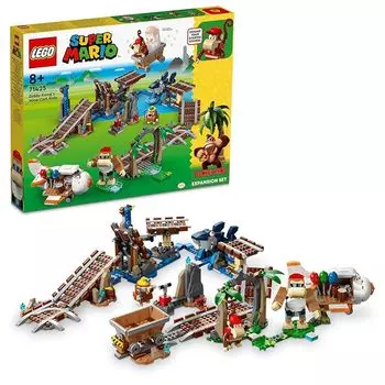 Lego super mario diddy kong of trolley ride подарок 71425 игрушки блок подарок на день рождения приключения мальчик девочка 8 лет ~