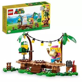 Lego super mario dixie kong of jungle live 71421 игрушки блок настоящее приключение мальчик девочка 7 лет ~