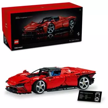 LEGO Technic Ferrari Daytona SP3 Игрушка Подарок на День Рождения Блок Рождество Мужчины Женщины Автомобиль Мини-Автомобиль Интерьер Стильный 42143