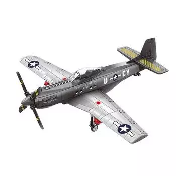 LEGO WANGE Block P-51 Fighter 4006Wg, разноцветные