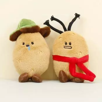 Lei Feng Hat Chef Potato Keychain Стеганая куртка Шарф Potato Plush Keyring Kids Style D