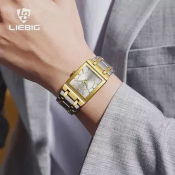 Leibingji водонепроницаемые унисекс кварцевые часы для пары - стильные простые женские маленькие квадратные часы, модель 1029