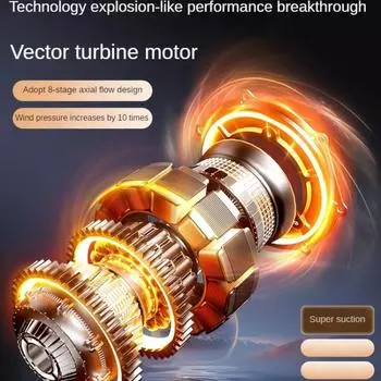 LEIBOO 5500PA Автомобильный пылесос Мини Портативный Пылесос Ручная Чистящая Машина Бытовая Техника Мощный Беспроводной Пылесос чёрный