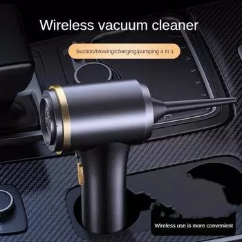 LEIBOO Автомобильный пылесос 5500PA Мощная чистящая машина для автомобилей Беспроводной портативный ручной пылесос для бытовой техники чёрный