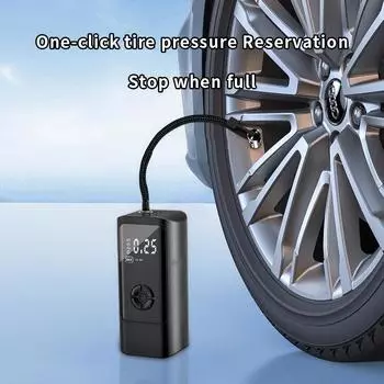 LEIBOO Car Air Pump LED Light Mini Wireless Smart Car Pump Tire Inflation Pump Inflator For Motorcycle Bicycle Auto Balls Battery Powered