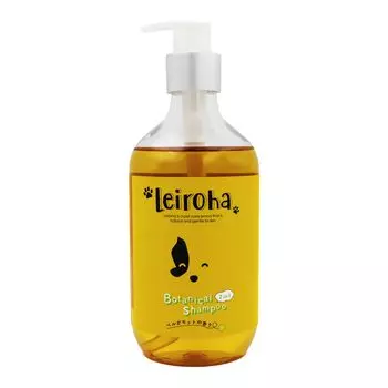 Leiroha 2 in 1 Botanical Shampoo 490ml Suitable for all dog breeds Dog shampoo Bergamot scent Botanical Hypoallergenic Amino acids Made in Japan Pet жёлтый