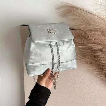 Leisure chain bag 2024 new niche design sense large capacity Korean commuter backpack butterfly strap bag чёрный